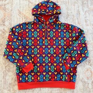Disney Purple Red Abstract Print Hoodie